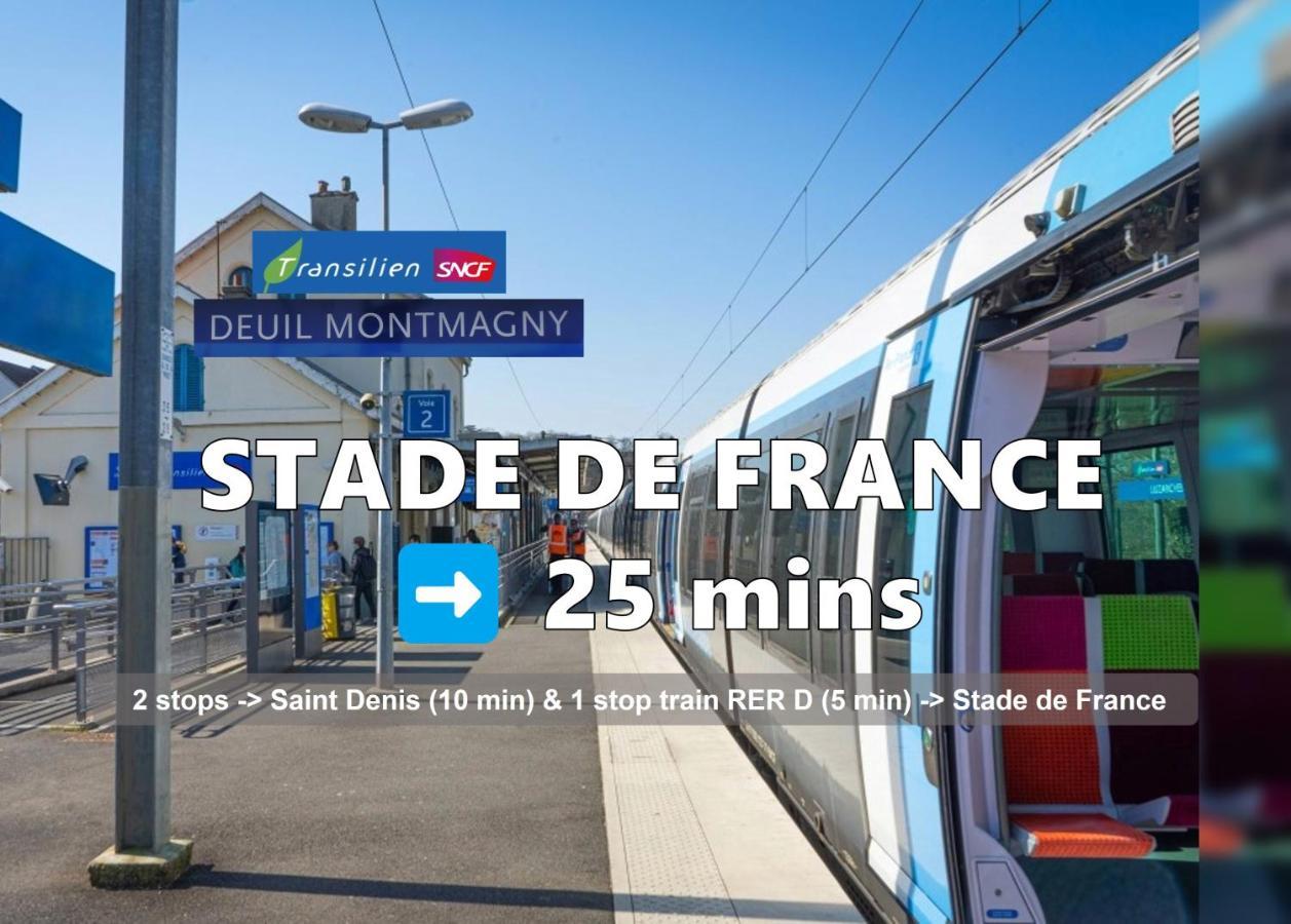 Room & Parking In Shared Appartment With Proprietor L 25 Mins From Paris Gare Du Nord, Cdg Airport & Stade De France Montmagny Eksteriør bilde